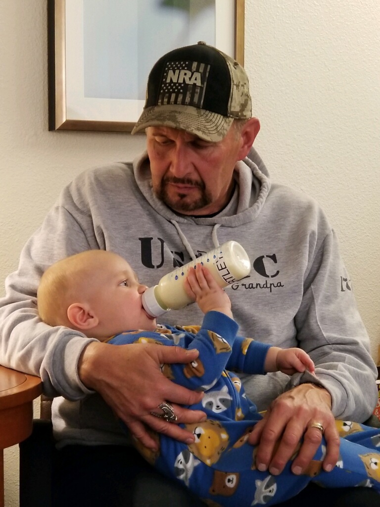 Steve Cherney spending time with a young family member